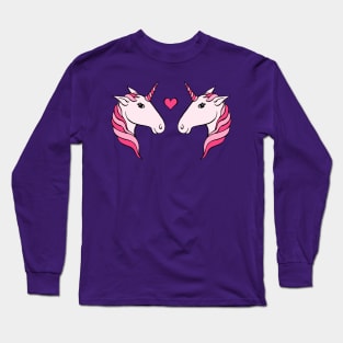 Pink Unicorn Couple Long Sleeve T-Shirt